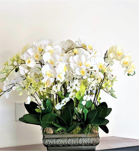 Centerpiece- Exotic & Graceful Orchid Centerpiece, 25"H X 30W X12" Base