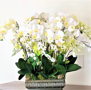 Centerpiece- Exotic & Graceful Orchid Centerpiece, 25"H X 30W X12" Base