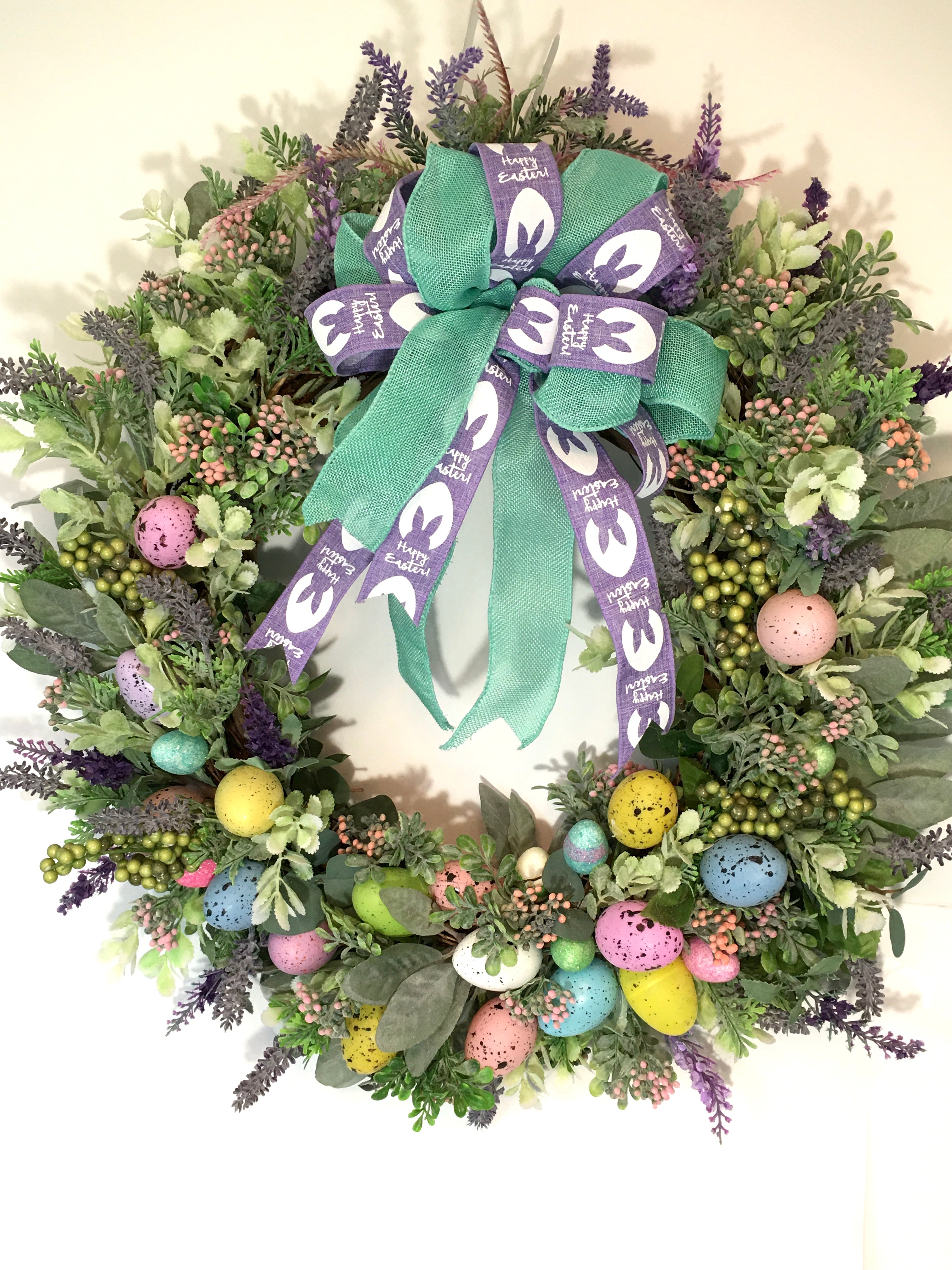 Easter Egg Hunt Wreath 25x25"