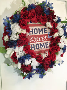 Home Sweet Home Wreath 25"