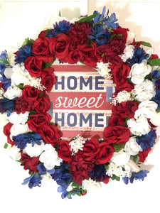 Home Sweet Home Wreath 25"