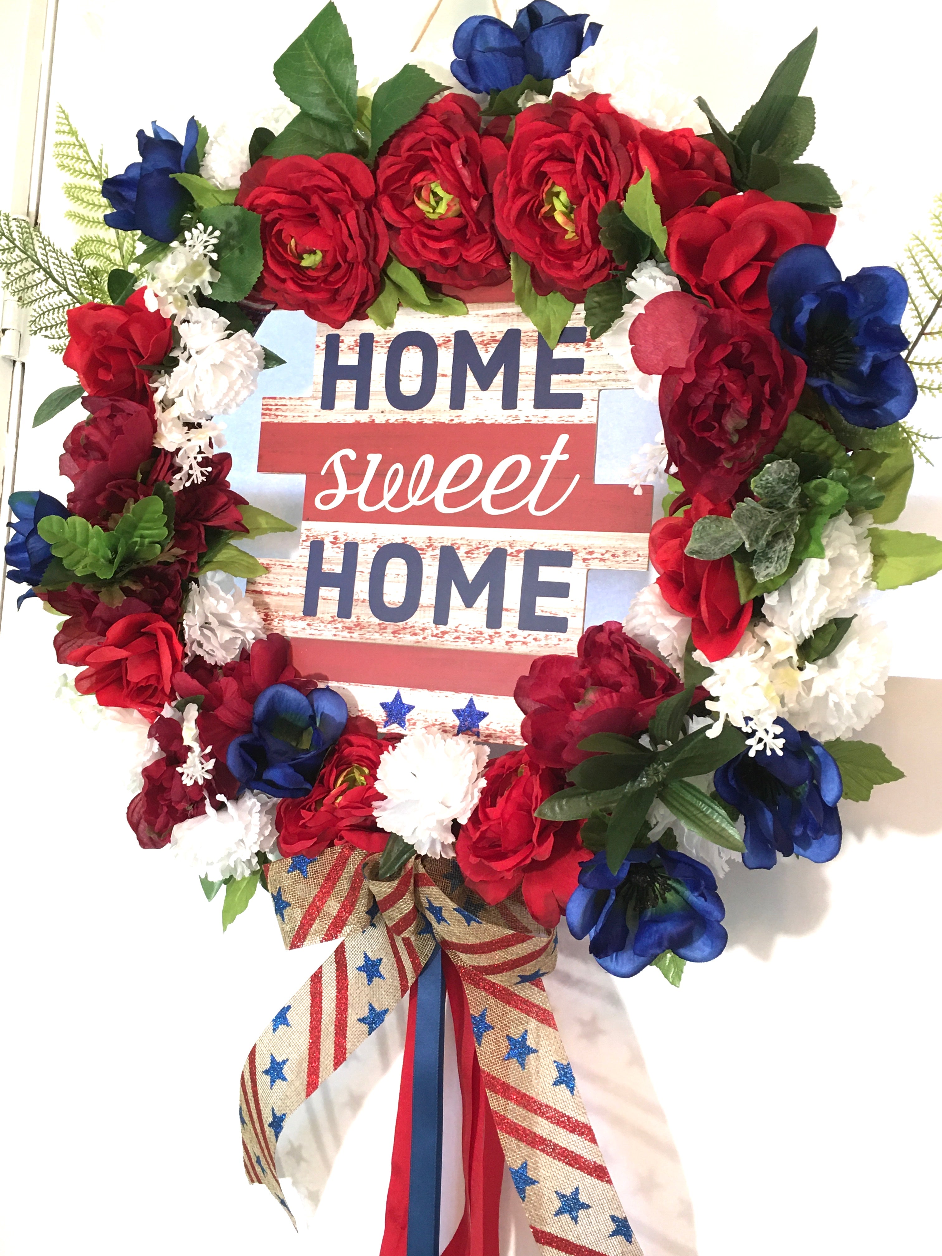 Home Sweet Home Wreath 25"