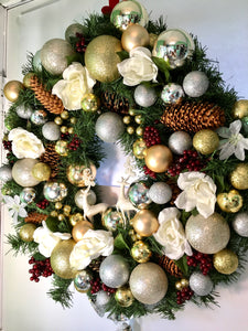 Multi Color Christmas Wreath 25"