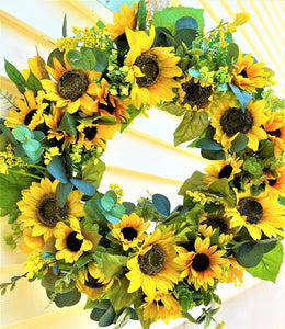 Sunflower Wreath 25 Inches Diameter