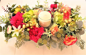 Candle Centerpiece Spring Summer-Arrangement- Approx. 24"
