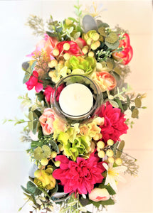Candle Centerpiece Spring Summer-Arrangement- Approx. 24"