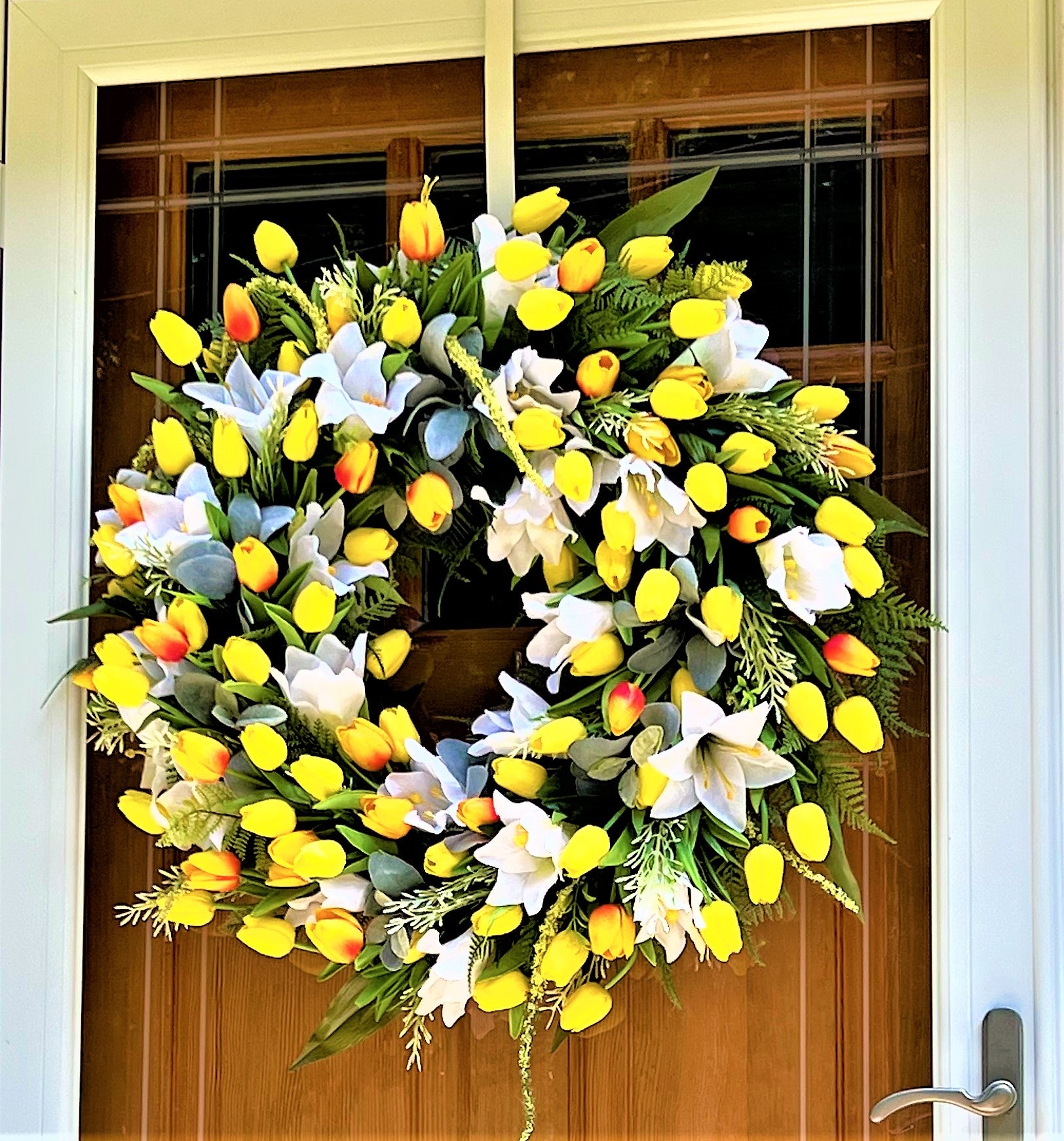 Spring Wreath- Tulip & Lilies Wreath 26"