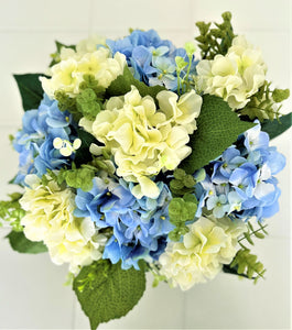 Garden Hydrangea Flower Arrangement 16" diameter
