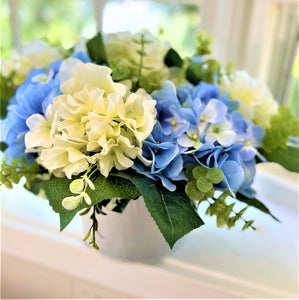 Garden Hydrangea Flower Arrangement 16" diameter