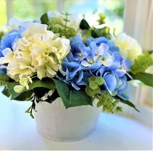Garden Hydrangea Flower Arrangement 16" diameter