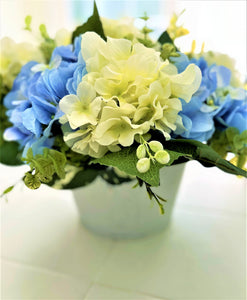 Garden Hydrangea Flower Arrangement 16" diameter