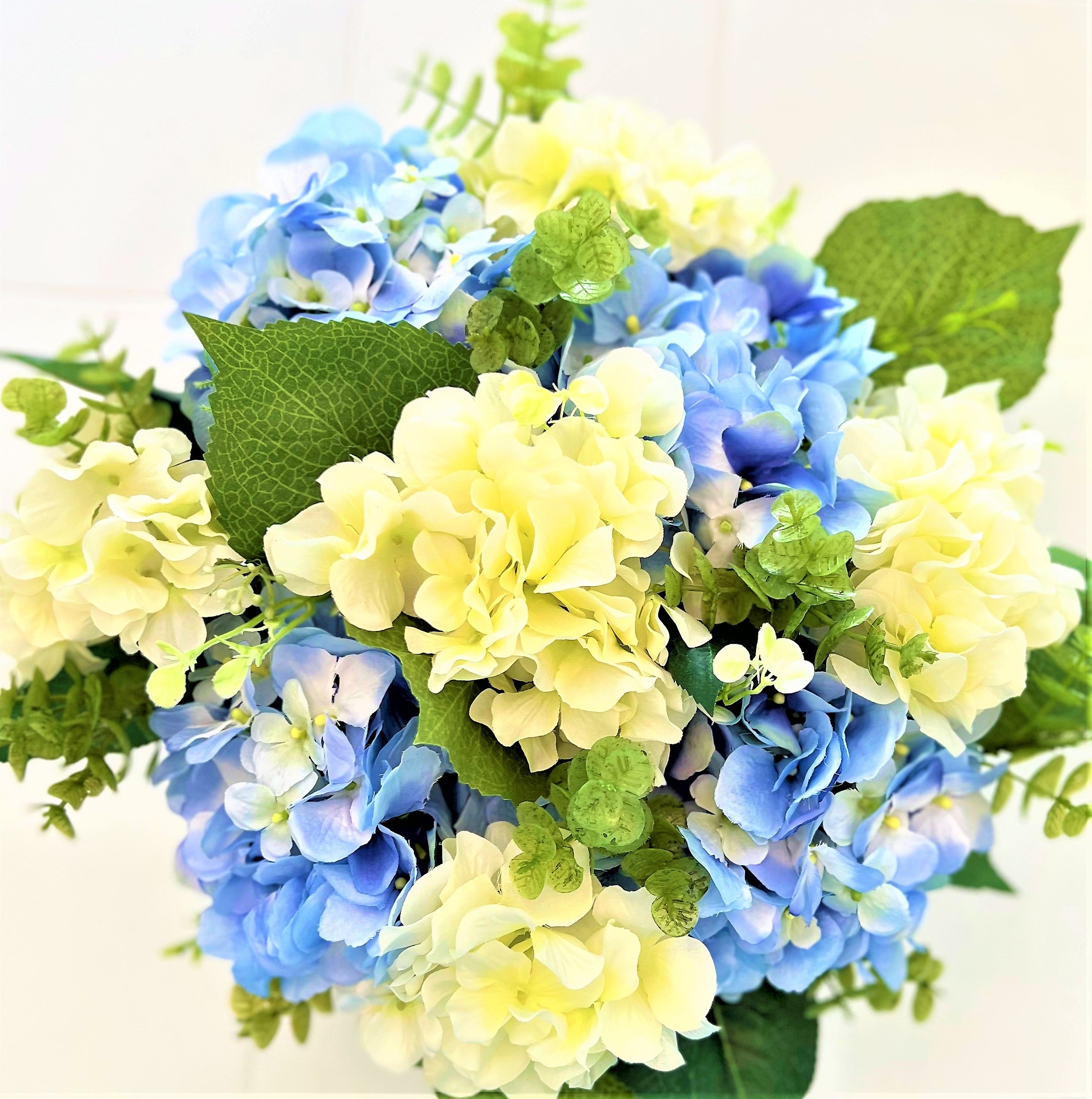Garden Hydrangea Flower Arrangement 16" diameter