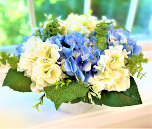 Garden Hydrangea Flower Arrangement 16" diameter