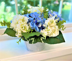 Garden Hydrangea Flower Arrangement 16" diameter