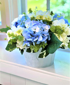Garden Hydrangea Flower Arrangement 16" diameter