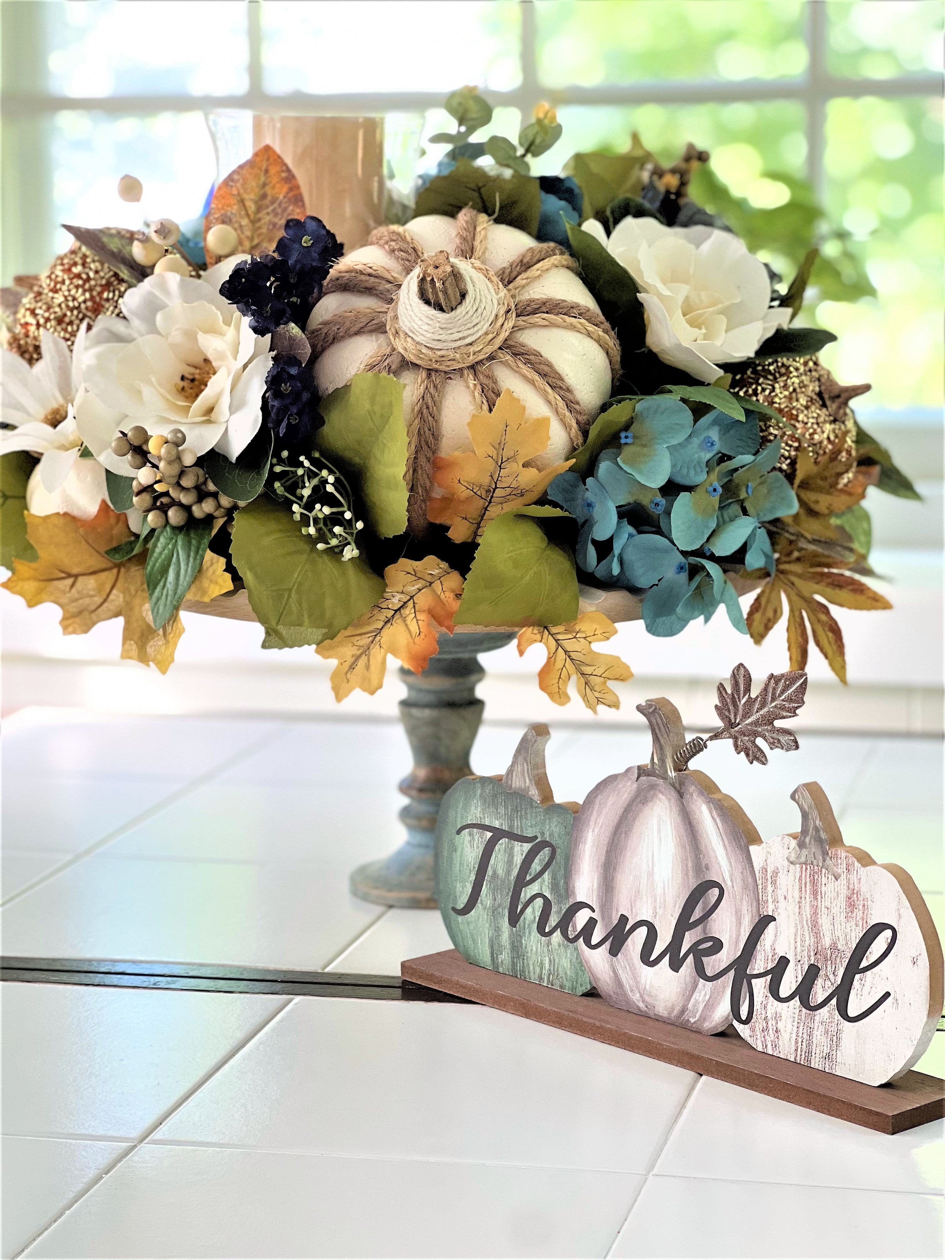 Centerpiece- Give Thanks Pumpkin Centerpiece 20" Diameter 16" H