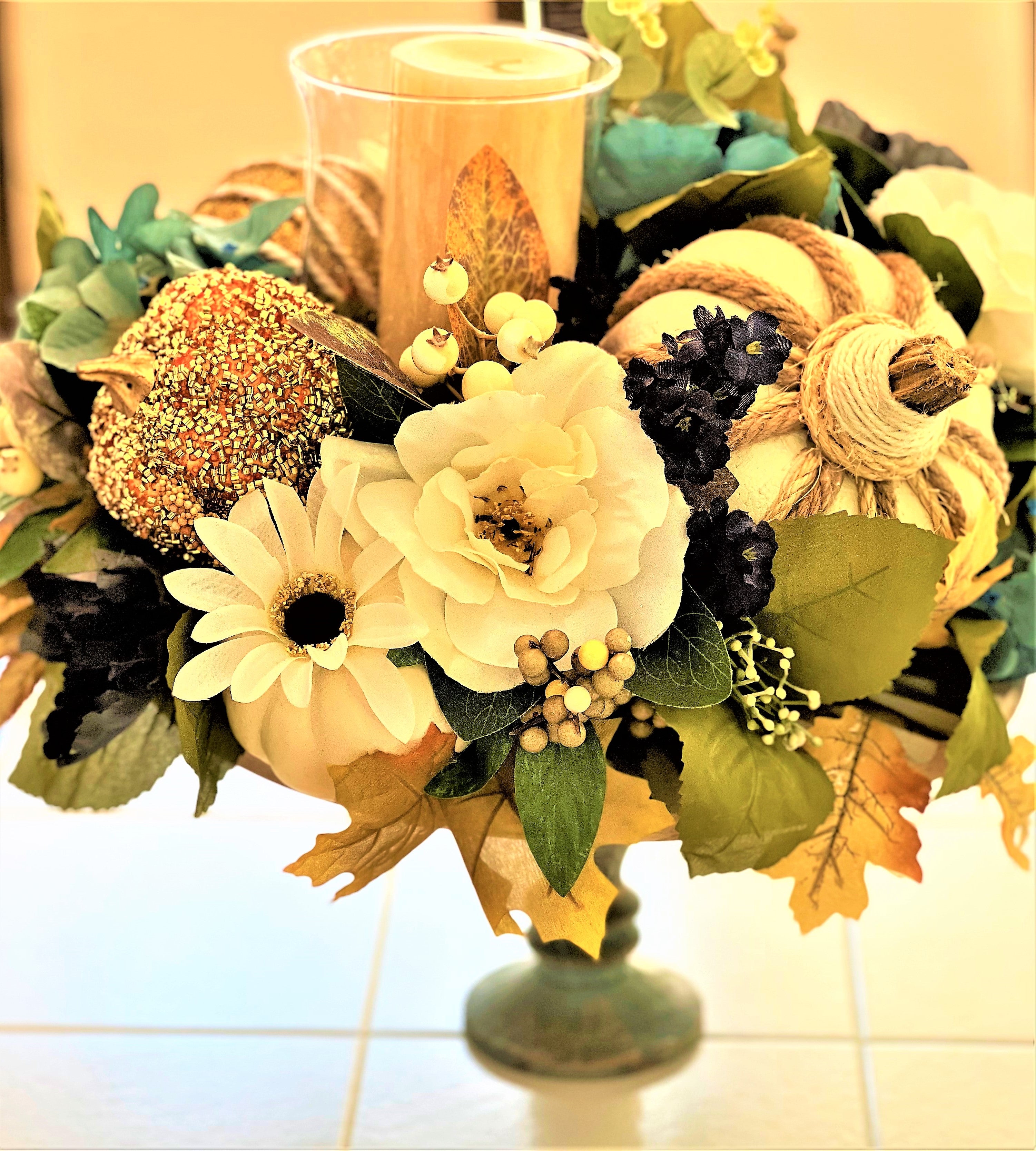Centerpiece- Give Thanks Pumpkin Centerpiece 20" Diameter 16" H