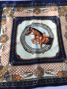 Horse Satin Scarf 20 x 20"
