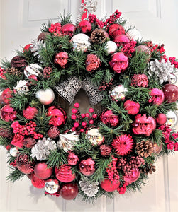 Traditional Holiday Wreath 25" Diameter X 8" depth