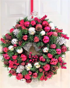 Traditional Holiday Wreath 25" Diameter X 8" depth