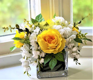 Party-Birthday-Wedding-Shower Flowers Arrangements 10"H X12" W