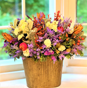 Fall Décor- Floor Fall flower arrangement- Large table Centerpiece  23" L X 18" W X 20" H