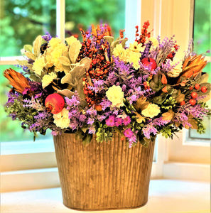 Fall Décor- Floor Fall flower arrangement- Large table Centerpiece  23" L X 18" W X 20" H