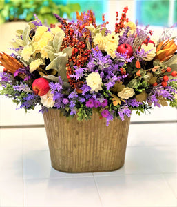Fall Décor- Floor Fall flower arrangement- Large table Centerpiece  23" L X 18" W X 20" H