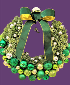 Christmas Classic Wreath- Flocked wreath 20" Diameter X 5" deep