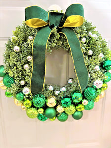 Christmas Classic Wreath- Flocked wreath 20" Diameter X 5" deep
