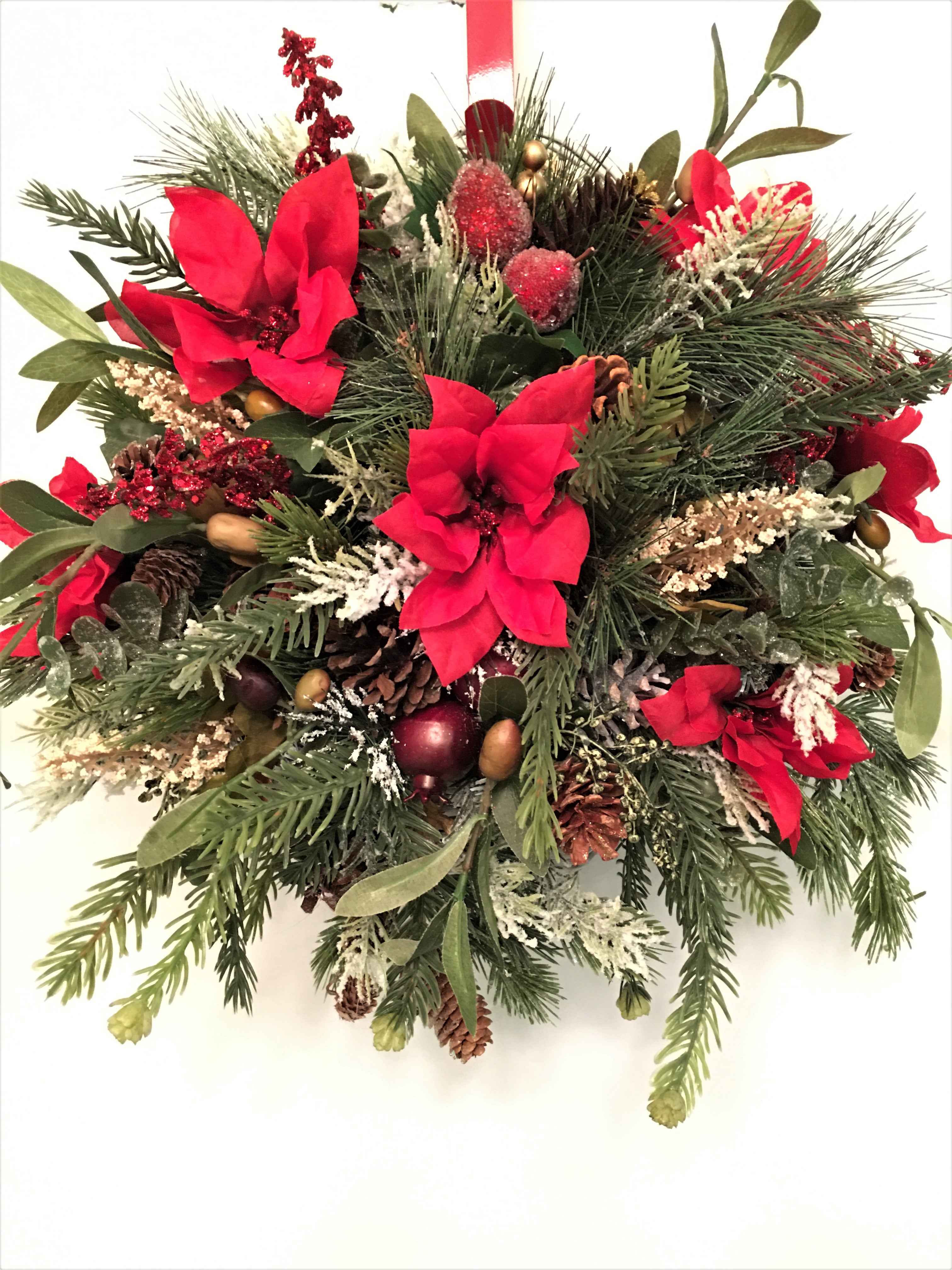 Winter Front Door Basket 15"