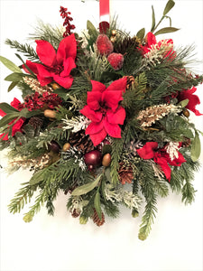 Winter Front Door Basket 15"