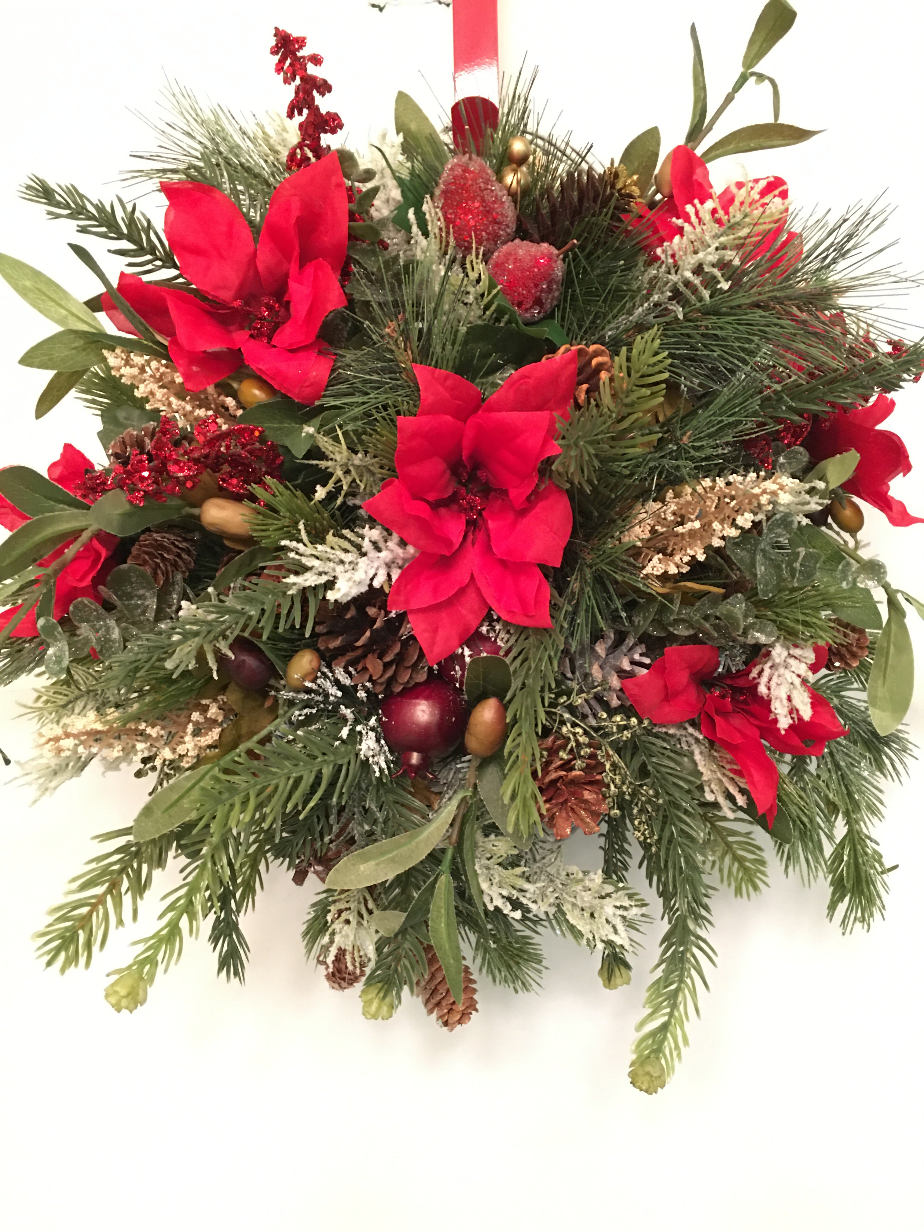 Winter Front Door Basket 15"