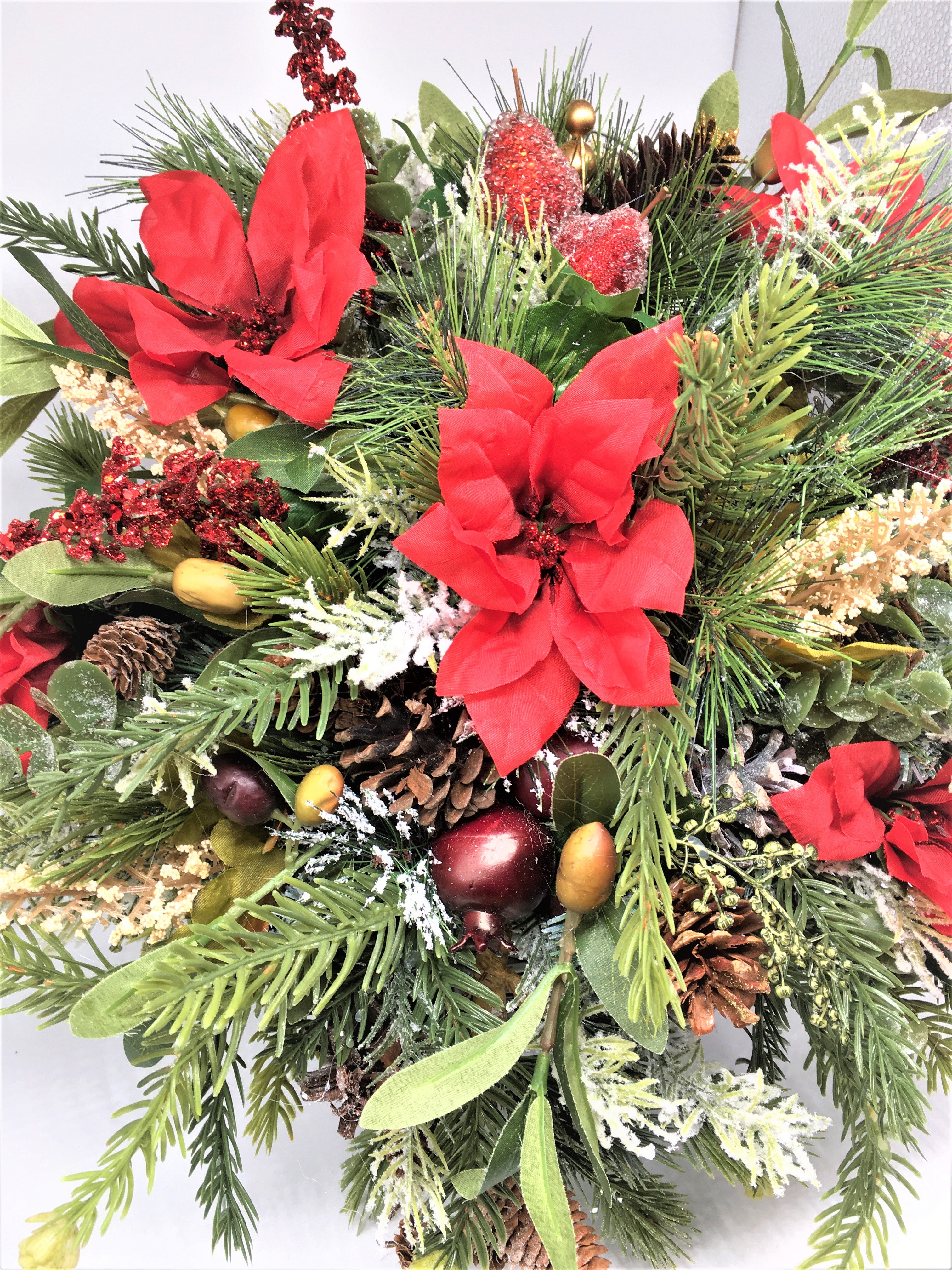 Winter Front Door Basket 15"
