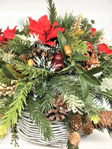Winter Front Door Basket 15"