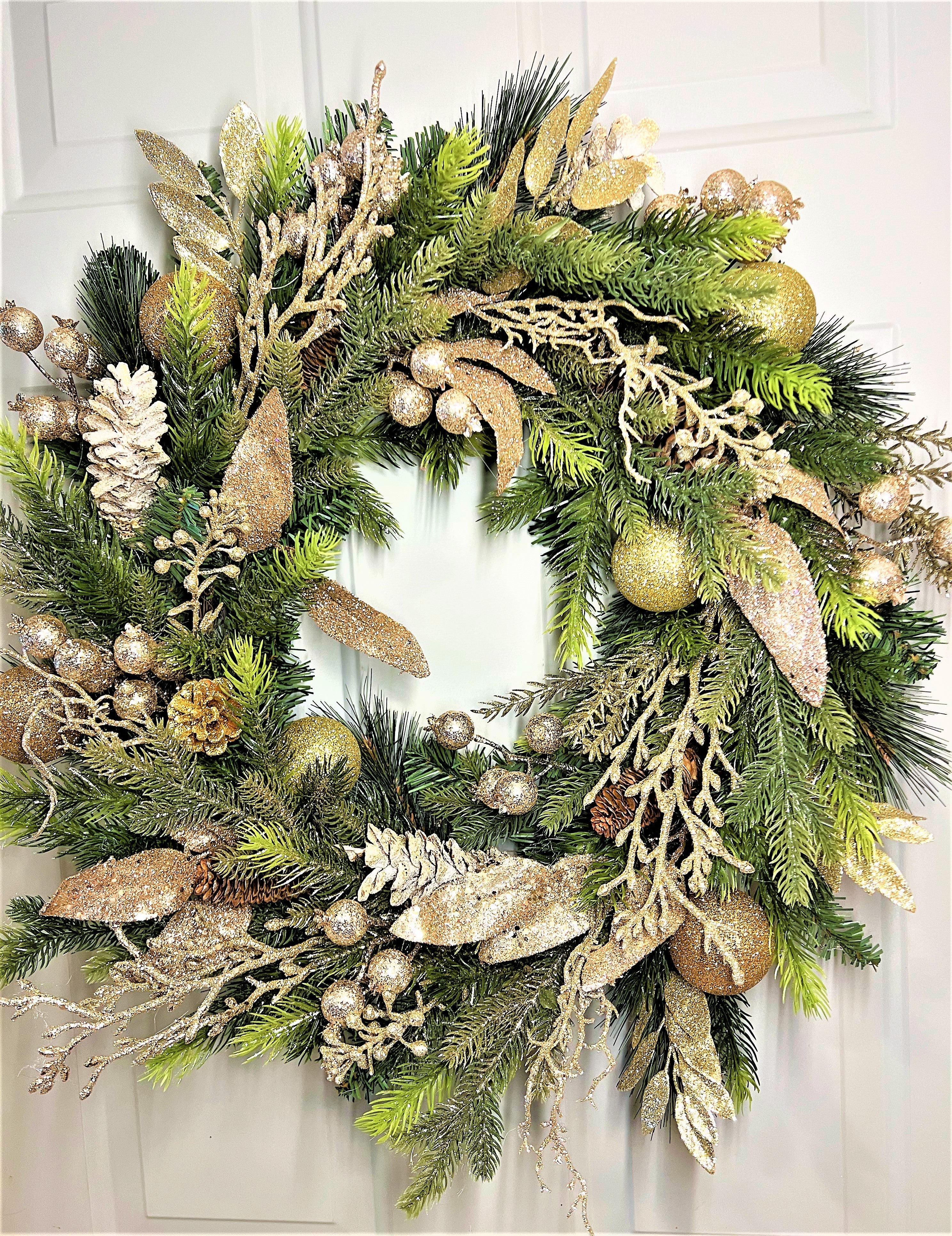 Holiday Wreath- Be Merry Christmas Wreath 24 " Diameter