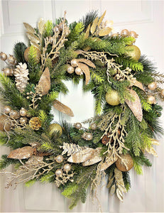 Holiday Wreath- Be Merry Christmas Wreath 24 " Diameter