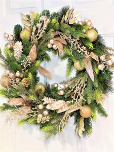 Holiday Wreath- Be Merry Christmas Wreath 24 " Diameter