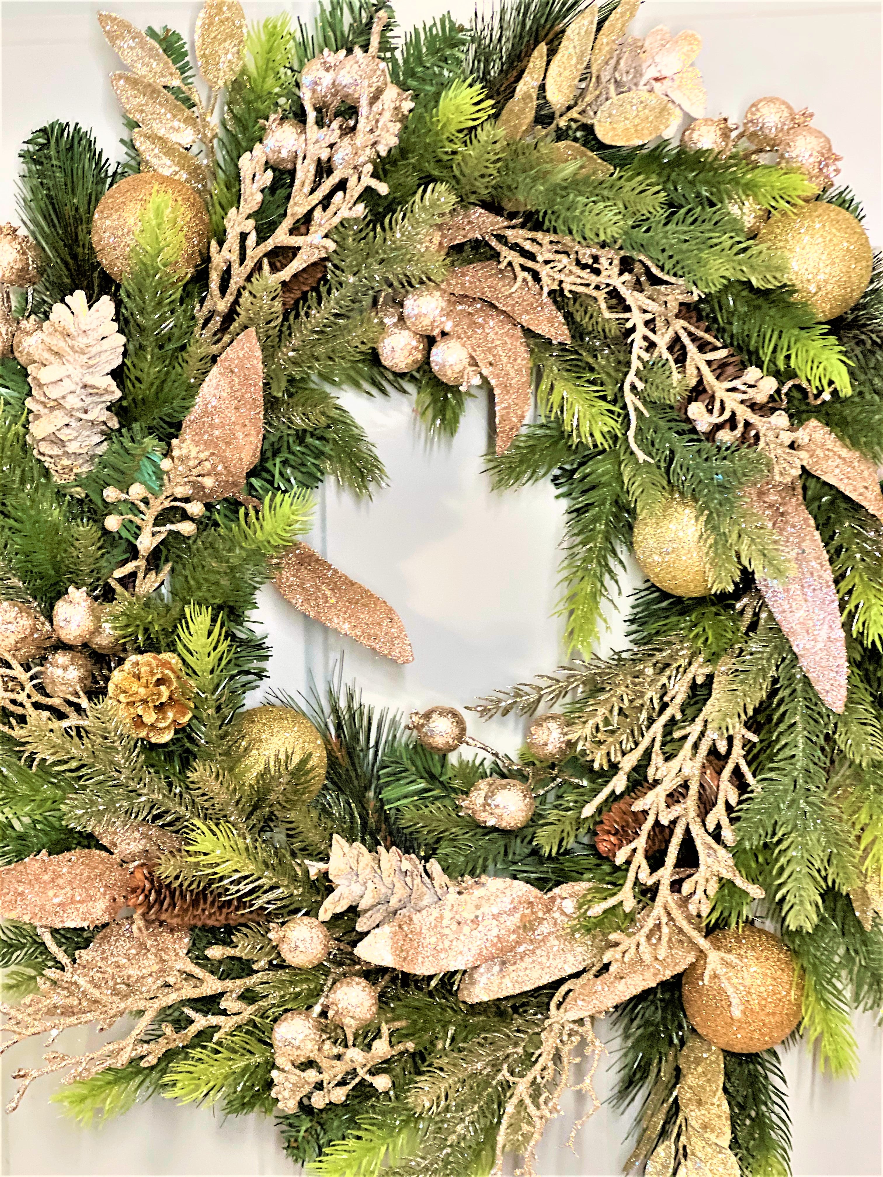 Holiday Wreath- Be Merry Christmas Wreath 24 " Diameter