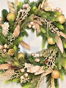 Holiday Wreath- Be Merry Christmas Wreath 24 " Diameter