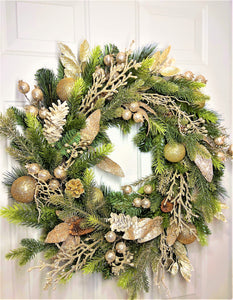 Holiday Wreath- Be Merry Christmas Wreath 24 " Diameter