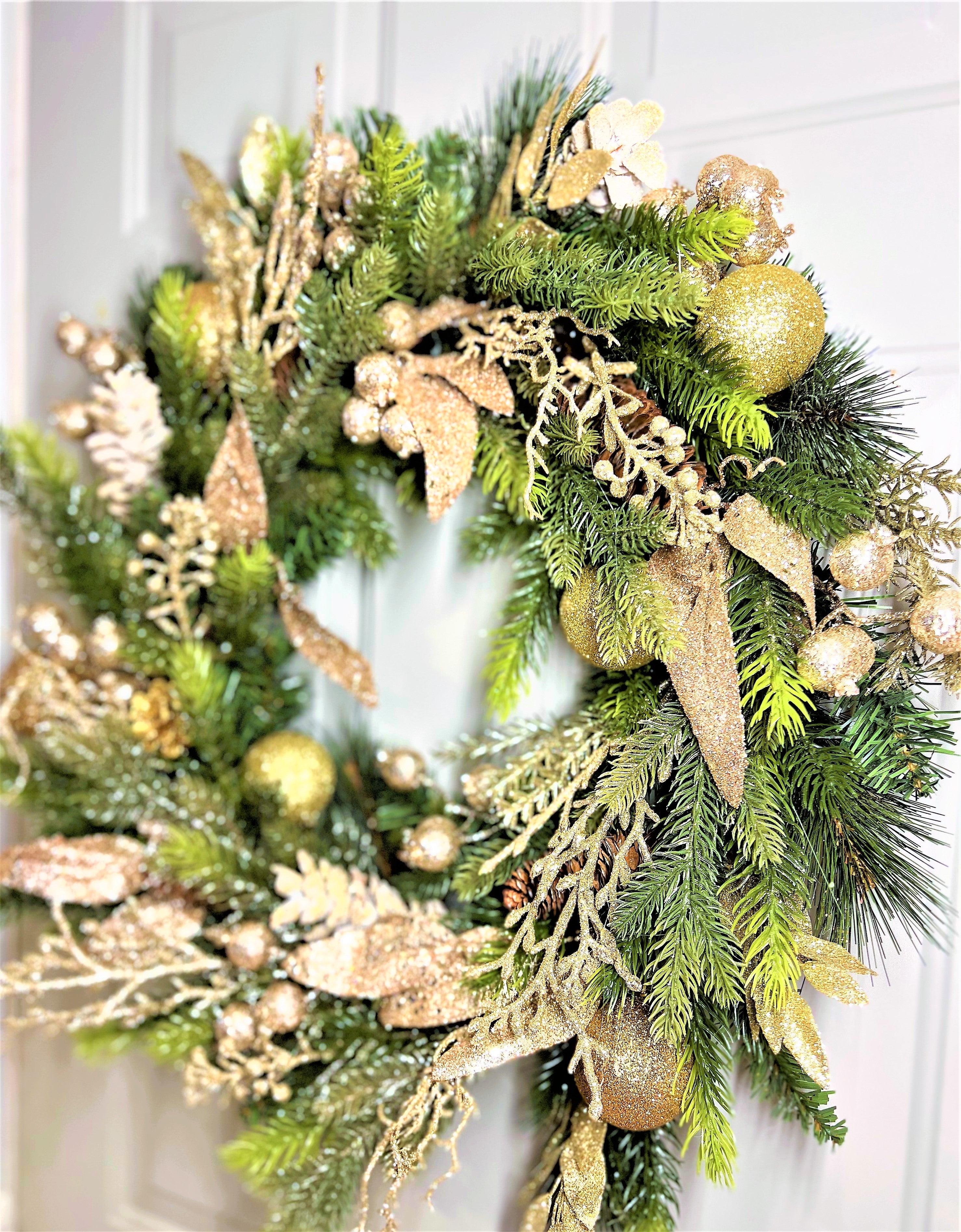 Holiday Wreath- Be Merry Christmas Wreath 24 " Diameter