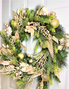 Holiday Wreath- Be Merry Christmas Wreath 24 " Diameter