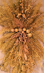 Gold Berry Swag Wreath 35" x 15"