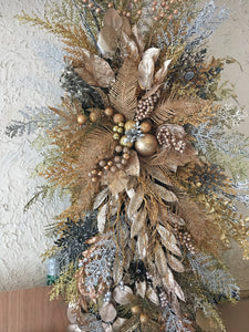 Gold Berry Swag Wreath 35" x 15"