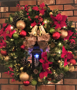Embrace the Magic of the Season with Our Enchanting Christmas Wreath 30"X8"H