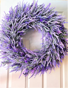 Spring -Summer-Fall Wreath, Lavender Wreath 28"X6" Depth