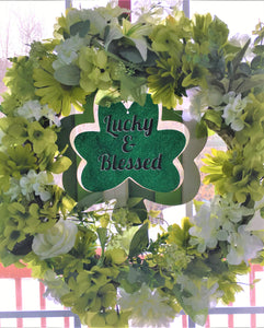 Wreath -Lucky & Blessed Wreath 25"