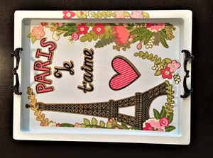 Paris Je t'aime Serving Tray, 18" L  14" W X 1" H
