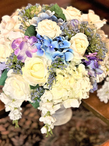 Centerpiece, Hydrangea Table Centerpiece, 16" Diameter, X 16" Wide X 8 " Vase